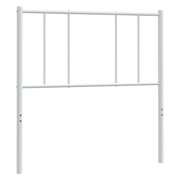 vidaXL Tête de lit métal blanc 80 cm