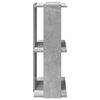 vidaXL Bibliothèque à 3 niveaux gris béton 60x30x80 cm bois ingénierie