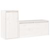 vidaXL Meubles TV 2 pcs Blanc Bois massif de pin