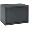 vidaXL Coffre-fort avec verrouillage Gris fonc&eacute; 35 x 25 x 25 cm Acier