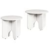 vidaXL Table basse 2 pcs Blanc Bois de pin massif