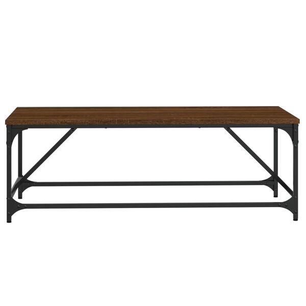 vidaXL Table basse Ch&ecirc;ne marron 100x50x35 cm Bois d'ing&eacute;nierie