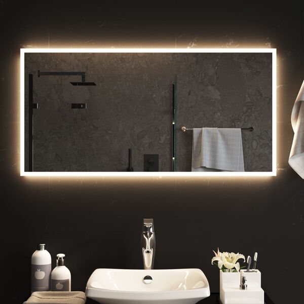 vidaXL Miroir de salle de bain &agrave; LED 50x100 cm