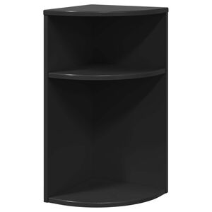 vidaXL Table d'appoint Noir 29,6 x 29,6 x 60 cm Bois d'ing&eacute;nierie