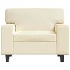 vidaXL Fauteuil Cr&egrave;me 60 cm Similicuir
