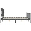 vidaXL Cadre de lit sans matelas gris bois de pin massif