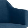 vidaXL Chaise &agrave; bascule Bleu Velours