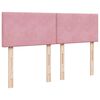 vidaXL Sommier &agrave; lattes de lit avec matelas Rose 160x200 cm Velours