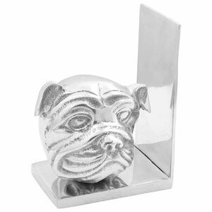 vidaXL Serre-livres 2 pcs Argent&eacute; 8 x 12 x 16,5 cm Aluminium