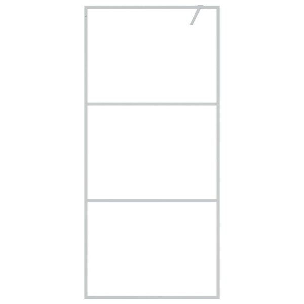 vidaXL Paroi de douche Argenté 90x195 cm Verre ESG transparent