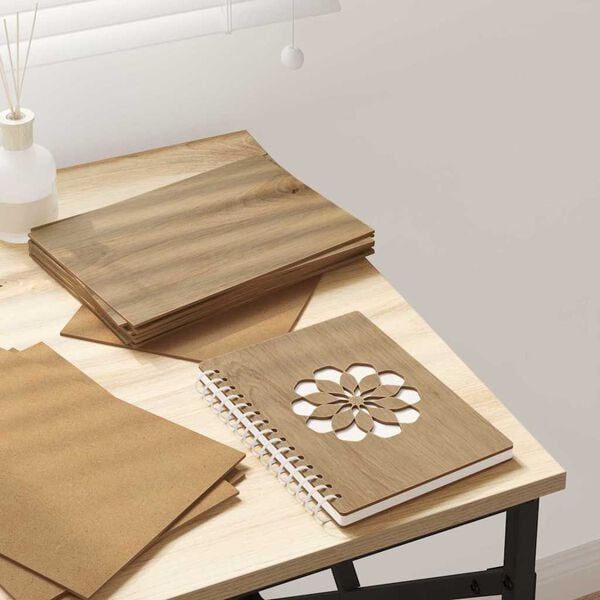 vidaXL Panneaux d&eacute;coratifs 50 pcs Ch&ecirc;ne artisanal 21 x 30 x 0,27 cm