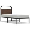 vidaXL Cadre de lit sans matelas 75x190cm ch&ecirc;ne marron bois ing&eacute;nierie