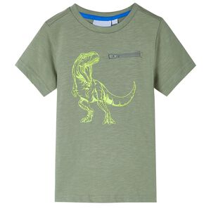 T-shirt pour enfants &agrave; manches courtes kaki clair 104