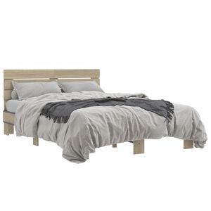 vidaXL Cadre de lit sans matelas ch&ecirc;ne sonoma 140x200 cm