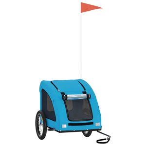 vidaXL Remorque de v&eacute;lo pour animaux de compagnie bleu