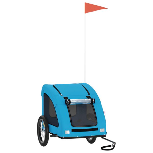 vidaXL Remorque de vélo pour animaux de compagnie bleu