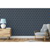 DUTCH WALLCOVERINGS Papier peint Geometric Bleu et dor&eacute;