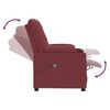 vidaXL Fauteuil Rouge bordeaux Similicuir