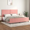 vidaXL Cadre de lit sans matelas rose 200x200 cm velours
