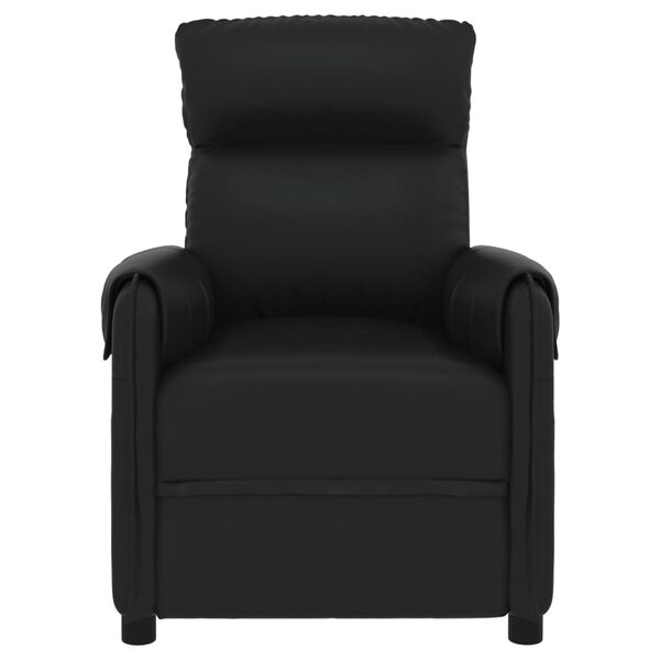 vidaXL Fauteuil &eacute;lectrique de massage Noir Similicuir