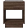 vidaXL Table basse avec LED infini ch&ecirc;ne marron 40x40x50 cm