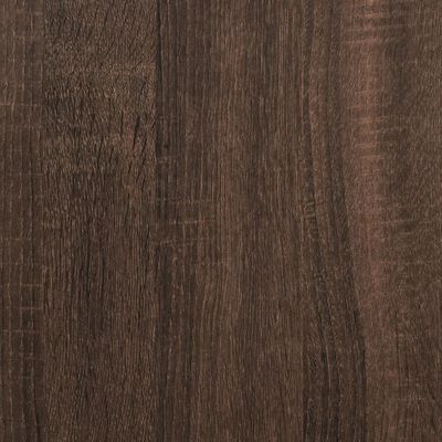 vidaXL Table basse chêne marron 70x50x50 cm bois d'ingénierie et métal