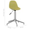 vidaXL Chaise pivotante de bureau Vert Tissu