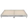 vidaXL Cadre de lit sans matelas gris b&eacute;ton 160x200 cm
