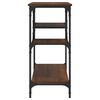 vidaXL Table console avec étagères chêne marron 100x35x75 cm