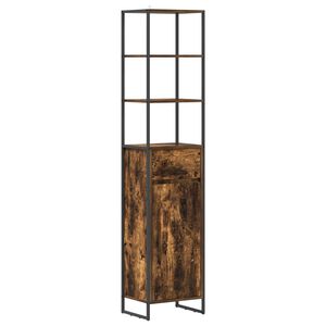vidaXL Cabinet de salle de bain Ch&ecirc;ne Fum&eacute; 40 x 30 x 180 cm