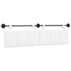 vidaXL T&ecirc;te de lit suspendue Blanc tissu