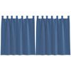 vidaXL Rideaux en voile avec boucles 2 pcs bleu royal 140x140 cm