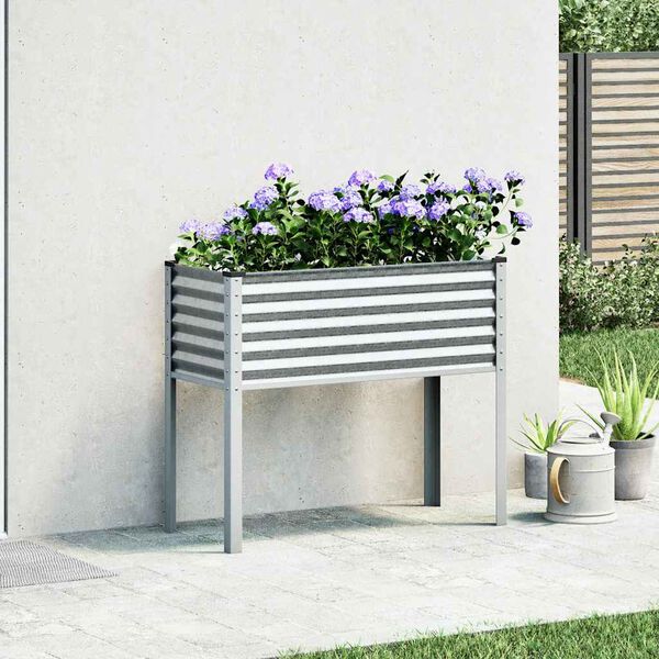 vidaXL Jardini&egrave;re de jardin 100 x 45 x 90 cm Acier galvanis&eacute;