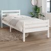 vidaXL Cadre de lit sans matelas blanc bois massif 100x200 cm
