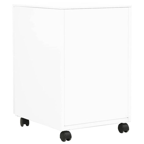 vidaXL Classeur mobile Blanc 39x45x60 cm Acier