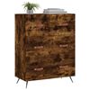 vidaXL Commode ch&ecirc;ne fum&eacute; 69,5 x 34 x 90 cm bois d'ing&eacute;nierie