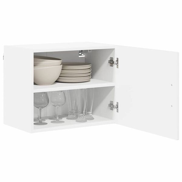 vidaXL Armoire de cuisine 2 pcs Blanc brillant 50 x 31 x 40 cm