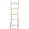 vidaXL Porte-serviette avec 5 barreaux Teck 45 x 150 cm Naturel