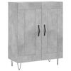 vidaXL Buffet haut Gris b&eacute;ton 69,5x34x180 cm Bois d'ing&eacute;nierie
