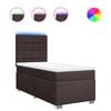 vidaXL Sommier &agrave; lattes de lit avec matelas Marron fonc&eacute; 80x200 cm