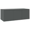 vidaXL Meuble TV Gris 80x34x30 cm Bois d'ing&eacute;nierie