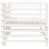 vidaXL Chaises de jardin lot de 2 blanc bois massif de pin