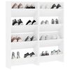 vidaXL Armoires &agrave; chaussures murales 4 pcs blanc bois d'ing&eacute;nierie