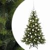 vidaXL Sapin de No&euml;l artificiel avec boules 120 cm 150 LED Blanc chaud