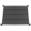 vidaXL Receveur de douche ext&eacute;rieur WPC Inox 80x62 cm Gris