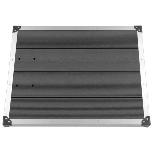 vidaXL Receveur de douche ext&eacute;rieur WPC Inox 80x62 cm Gris