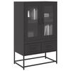 vidaXL Buffet haut noir 68x39x111,5 cm acier
