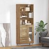 vidaXL Haut Armoire avec tiroir Ch&ecirc;ne artisanal 69,5 x 34 x 180 cm