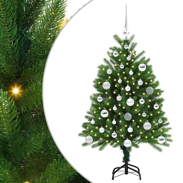 vidaXL Sapin de Noël avec 150 LED avec support Vert 120 cm PE