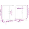 vidaXL Armoires murales 2 pcs noir bois d'ing&eacute;nierie